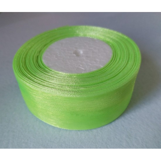 Лента капроновая однотонная ш.40мм/ цв.салатовый/ 45,5м в рулоне